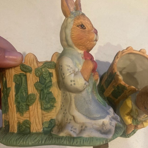 Set of 2 bunny planter, candy dish, trinket, etc… - Picture 4 of 12
